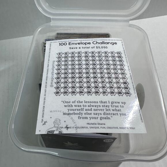 New magical budgeting “pumpkin patch” 1-100 mini envelope saving challenge w/box - Picture 5 of 11